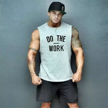 Muscleguys брендовый хлопковый жилет для бодибилдинга, одежда для фитнеса, мужской тренажерный зал, стрингер, хлопковая рубашка без рукавов для тренировок, мужские топы на бретелях M чёрный