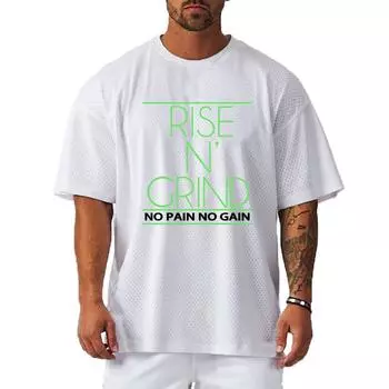 Muscleguys Европейский бренд Tide Мужская фитнес-спортивная футболка с короткими рукавами Свободный принт Летний повседневный топ с круглым вырезом Модные идеи M чёрный