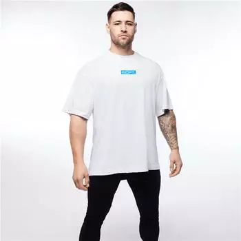 Muscleguys Летние юношеские спортивные топы Vitality Мужская свободная футболка для фитнеса с короткими рукавами M чёрный