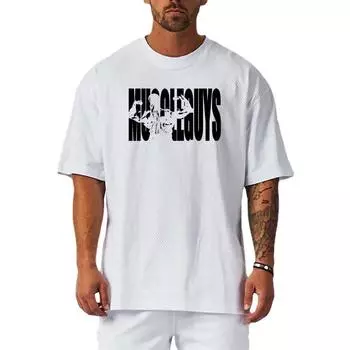 Muscleguys Летний тонкий сетчатый топ для фитнеса и бега, мужской модный повседневный топ с короткими рукавами M чёрный