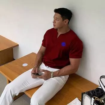 Muscleguys, летняя повседневная мужская футболка с v-образным вырезом и короткими рукавами для тренажерного зала и фитнеса, мужские хлопковые тонкие футболки для тренировок, модные футболки для бодибилдинга XXL белый