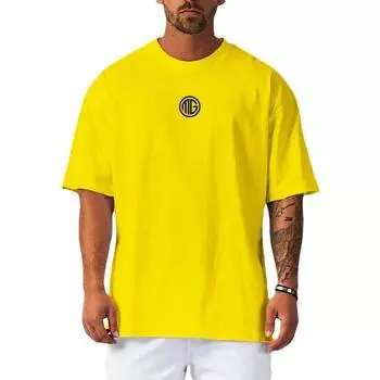 Muscleguys, летняя тонкая мужская быстросохнущая одежда большого размера, новая спортивная футболка для фитнеса, дышащий топ M чёрный