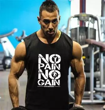 Muscleguys, майка для бодибилдинга, мужская хлопковая одежда, летняя майка для тренировок, жилет для фитнеса, рубашка без рукавов для тяжелой атлетики M чёрный