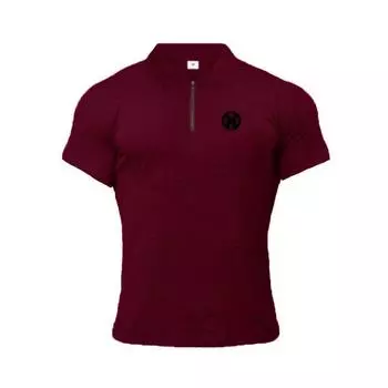 Muscleguys Мужчины Zip Polo Tees Мода Хлопок Фитнес Поло Футболка Бренд с коротким рукавом Тренажерный зал Бодибилдинг Одежда Англия стиль M чёрный
