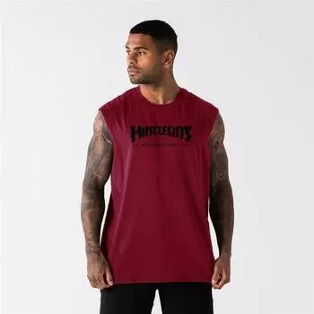 Muscleguys Мужская футболка без рукавов Жилет Свободная Круглая Шея Бег Тренировка Нижняя Толстовка M чёрный