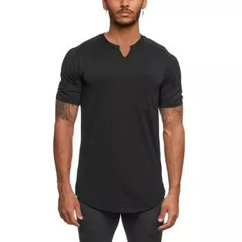 Muscleguys Мужская футболка с короткими рукавами для фитнеса, однотонная свободная повседневная майка, бесследные охлаждающие футболки Sensation M чёрный