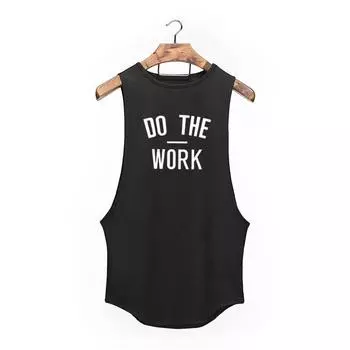 Muscleguys Мужская майка для бодибилдинга Одежда для спортзала Футболка без рукавов для фитнеса Мужская хлопковая модная майка Мышечный жилет Спортивная майка M чёрный