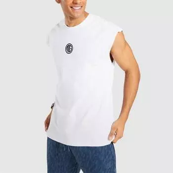 Muscleguys Мужская майка для фитнеса, бодибилдинга, летние майки, обтягивающие топы, мужские спортивные жилеты для спортзала M чёрный