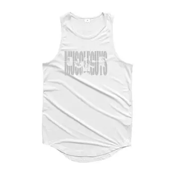 Muscleguys мужская облегающая молодежная модная тонкая безрукавка летняя сетчатая дышащая жилетка с широкими плечами для фитнеса с принтом нижняя рубашка M чёрный