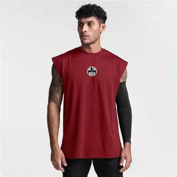 Muscleguys Мужская сетчатая быстросохнущая футболка без рукавов Одежда для спортзала Майки для фитнеса и тренировок Бодибилдинг Мускулистый мужчина Жилет в спортивном стиле M чёрный