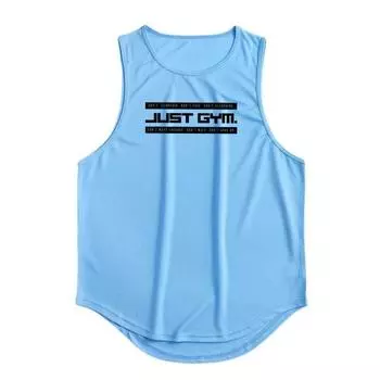 Muscleguys Мужская спортивная одежда Летняя молодежь Поп Бодибилдинг Фитнес Синглеты Мода Дышащая Спортивная футболка без рукавов M чёрный