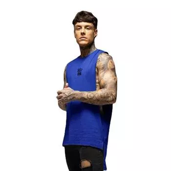 Muscleguys Мужская свободная удобная повседневная TANK TOPS Печатная фитнес-бодибилдинг без рукавов футболка Спортивная одежда Тренировки и упражнения M чёрный