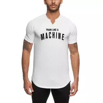 Muscleguys мужские дышащие топы для физической подготовки, летние облегающие удобные футболки для фитнеса с короткими рукавами M чёрный