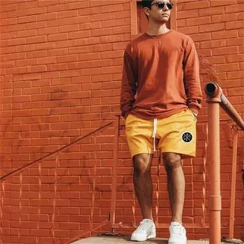 Muscleguys Мужские фитнес-бодибилдинг Тренажерный зал Дышащие тренировочные спортивные штаны Спортивные модные шорты с принтом Сетчатые быстросохнущие шорты для бега M чёрный