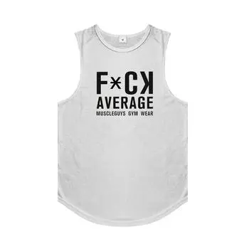 Muscleguys, мужские летние простые удобные майки для мышц, жилеты для фитнеса, бодибилдинга, дышащая спортивная белая майка без рукавов с принтом M чёрный