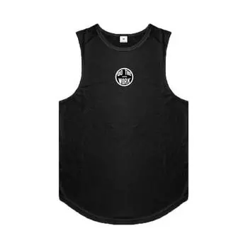 Muscleguys Мужской новый бодибилдинг Без рукавов Футболка Мужская летняя сетка Быстросохнущий печатный жилет Tide Бренд Фитнес Стрингер Синглет M чёрный