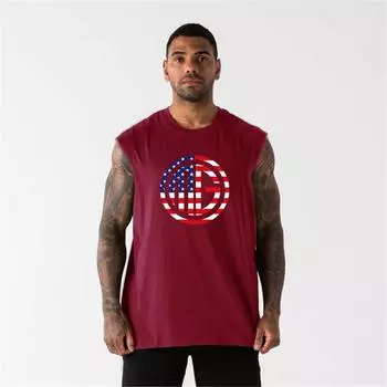 Muscleguys Мужской жилет для бодибилдинга, сетчатая быстросохнущая футболка без рукавов, профессиональная майка для тренировок, фитнеса, повседневной одежды для бега M чёрный