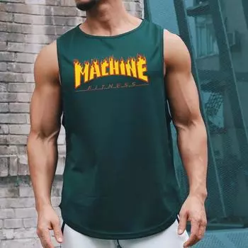 Muscleguys New Men’s Gym Clothes Summer Fitness Tank Tops Available Comfortable Sleeveless Streetwear M чёрный