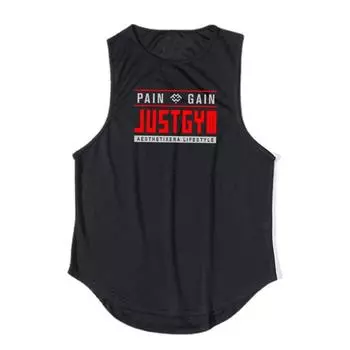 Muscleguys, Новое поступление, летняя мужская быстросохнущая дышащая майка, модные свободные сетчатые топы, одежда для бодибилдинга и тренировок M чёрный