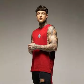 Muscleguys, новое поступление, мужские повседневные жилеты, летние тренировки, фитнес, мускулистые футболки без рукавов, хлопковые мужские топы M чёрный