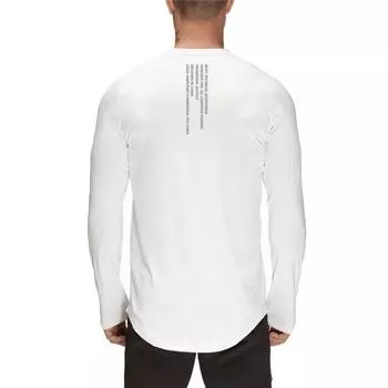 Muscleguys, новые поступления, мужские футболки для фитнеса и тренировок, приятная для кожи и удобная уличная одежда с длинными рукавами на весну и осень с круглым вырезом M чёрный