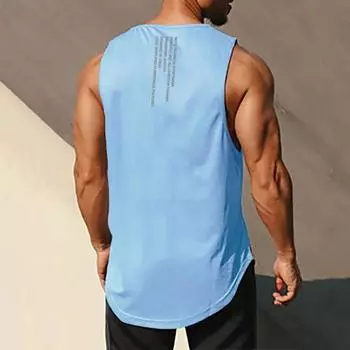 Muscleguys Racerback Фитнес-тренинг Бег без рукавов Мужской баскетбольный свободный топ без рукавов с коротким рукавом M чёрный