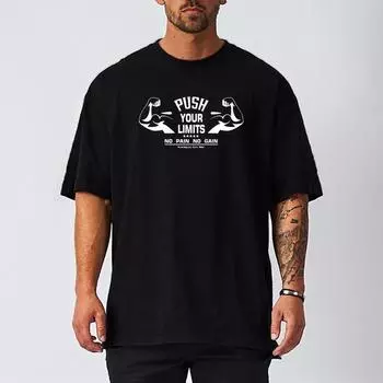 Muscleguys Свободная мужская дышащая сетчатая футболка с короткими рукавами, летняя легкая и быстросохнущая футболка с заниженными рукавами и плечами M чёрный