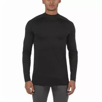 Muscleguys, весенне-осенняя эластичная профессиональная одежда для бега и фитнеса, мужские тренировочные быстросохнущие спортивные футболки с длинными рукавами M чёрный
