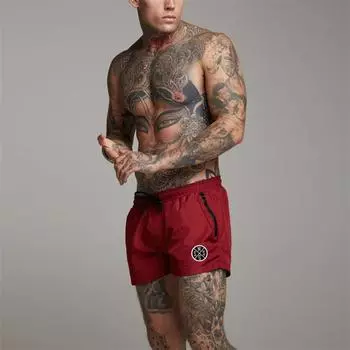 Muscleguys Workout Street Wear Мужские свободные шорты для бега Беговые походы Короткие брюки для бега M чёрный