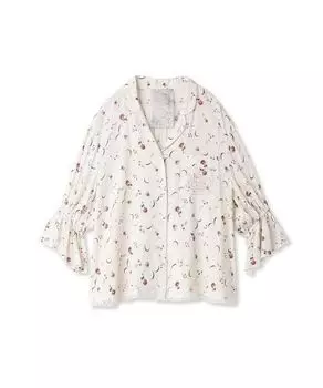 Musee la Toile de Jouy Collaboration Открытый воротник ТОП SHFB234060 OWHT [Sneider Home] Женский