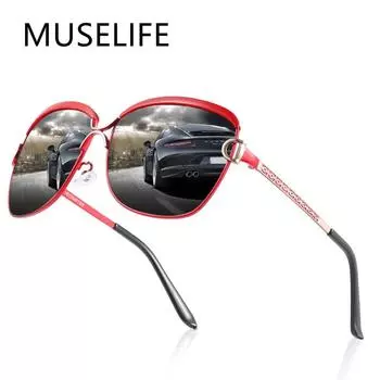 MUSELIFE Men Vintage Aluminum Polarized Sunglasses Classic Brand Sun glasses Coating Lens Driving Eyewear For Men/Women As Picture