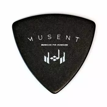 Musent Small Triangle Pick Set of 10 Rice Ball Type mm Thick Polyacetal 0.8 MSSMTRPK0008-BLK-10P