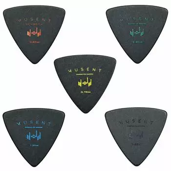 Musent Standard Triangle Pick Thick 2 Pieces Каждая пробная партия 10 шт. Набор из рисовых шариков Полиацеталь Сделано в Японии 0,6-1,2 мм MSNTRPK0000-NTR-10P-01