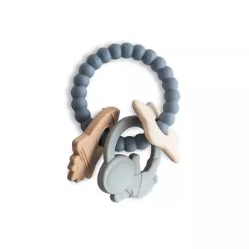 mushie Teething Ring Space Silicone Teething Ring Toy Stylish BPA Free First Toy Educational Toy Baby Baby Gift Teething Ring Space