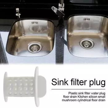 Mushroom Cylindrical Hair Stopper Bathroom Plug Sink Filter Water Floor Drain Drain Cover Universal Anti-clogging Sink Strainer 1pc оранжевый