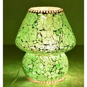 Mushroom Shaped Mosaic Glass Lamp for Home/Office/Festival Decoration (Bulb Not Included) (23 cm)