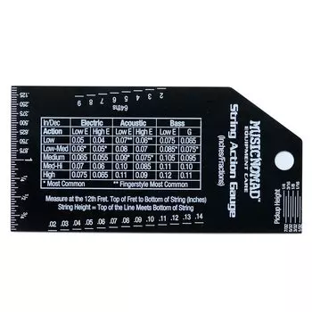 MUSIC NOMAD Измеритель высоты струн из нержавеющей стали MN602 []