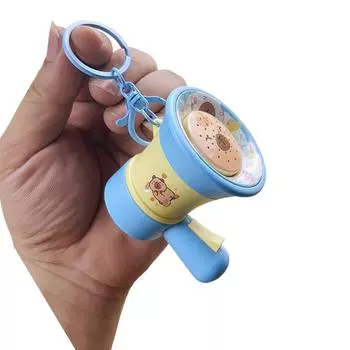 Musical Capybara Bag Charm Keyring Audio Message 30 Seconds Playback Car Decors Accessory Bag Pendant for Student 3