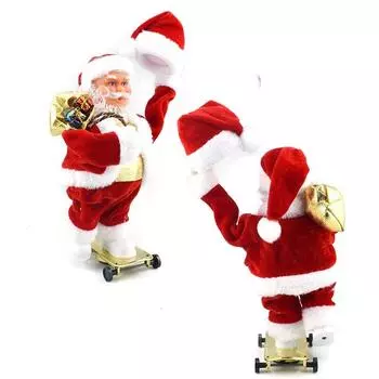 Musical Christmas Dolls Swing Hat Dancing Santa Claus Toys Carton Electric Santa Toys Decoration