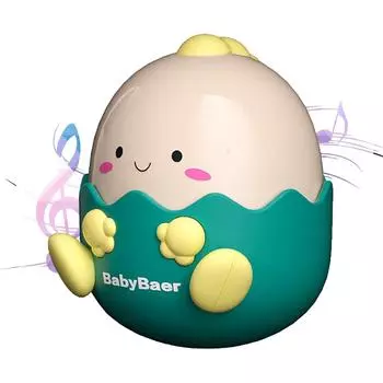 Музыкальная игрушка-неваляшка, Детская музыкальная игрушка, Игрушка-неваляшка с музыкой и светом, Игрушка для развития малыша 10*10*13cm синий