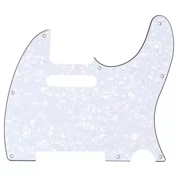 Musiclily 8 Hole TL Telecaster Pickguard for Fender Standard Tele Electric White Pearl 4P USA/Mexico Guitar,