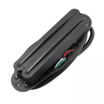 Musiclily Basic HOT RAILS гитарный звукосниматель Humbucker Single Size для электрогитары ST Strat Black Rails, корпус/черный