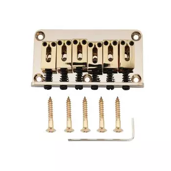 Musiclily Pro 10.5mm Modern Style Hardtail Fixed Bridge для электрогитары StratTelecaster, золото