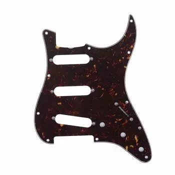 Musiclily Pro 11 отверстий 62 года Strat пикгард для американской электрогитары ST Stratocaster, рисунок черепаховый 4P