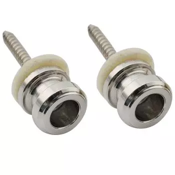 Musiclily Pro 12mm Strap Pin Steel End Pin for Electric Nickel of Guitar/Acoustic Guitar/Classical Guitar/Ukulele, (Set 2)