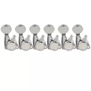 Musiclily Pro 6 гитарные колки с замком для электрогитары ST Telecaster с хромированными овальными кнопками Strat/TL,