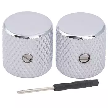 Musiclily Pro 6 мм купольная ручка горизонтального винтового типа из стали для Telecaster Electric Precision Chrome для гитары/бас-гитары PB, (Набор 2)