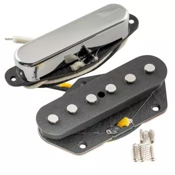 Musiclily Pro Alnico 5 Telecaster Pickup PU Set для электрогитары TL, черный (Набор из 2)