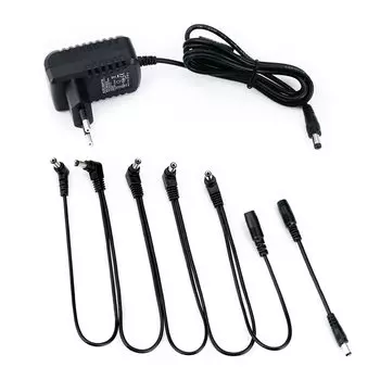 Musiclily Pro Европейский стандартный блок питания DC 9V 5-канальный кабель Daisy Chain и шнур обратной полярности для гитарных эффектов