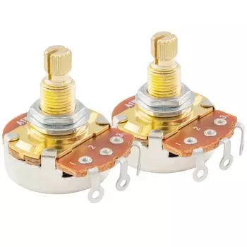 Musiclily Pro Гитарный потенциометр Миллиметровый стандарт 1 Мега A Curve Латунная резьба для электрогитары/бас-гитары (Набор 2)